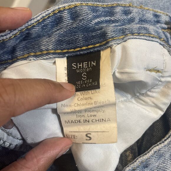 Shein Womens Denim Shorts Garage Size S Distressed Cutoff Jean - Picture 6 of 7